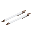 Pluma de Aluminio Blanca para Sublimar con Detalles en Rosa Cobrizo
