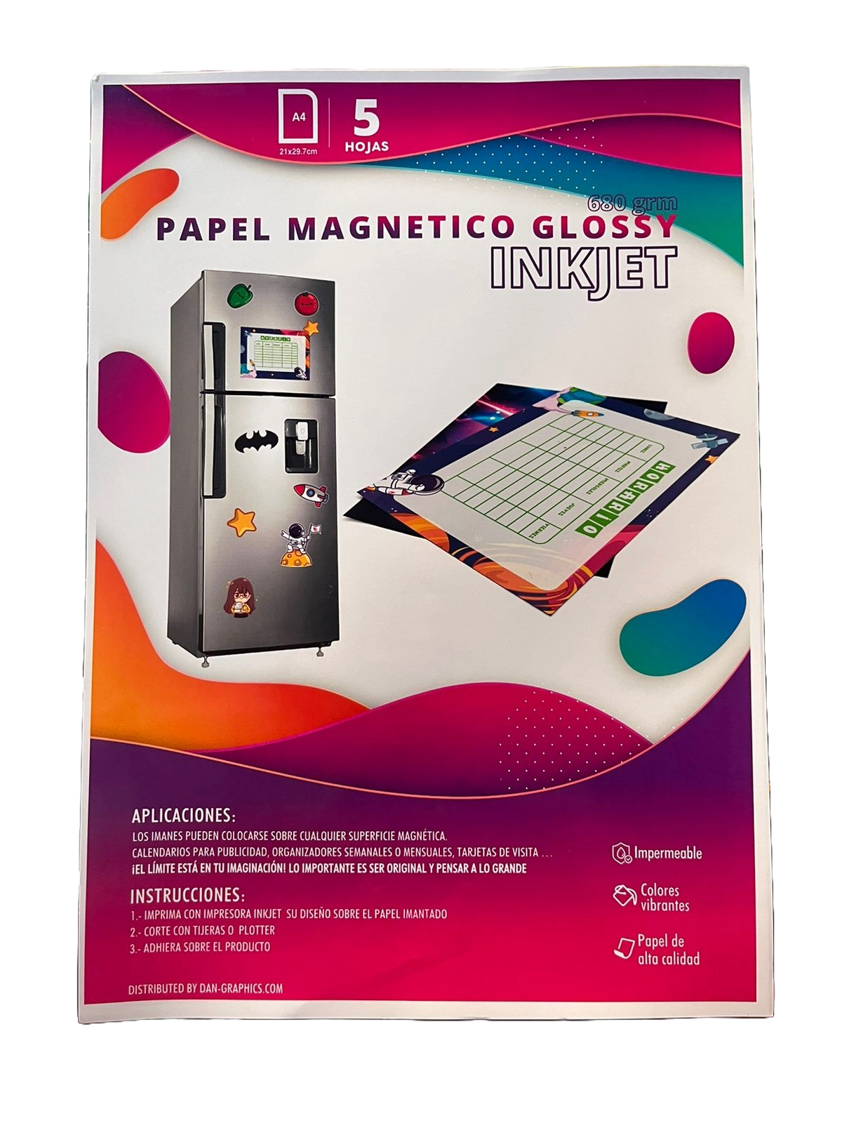 Papel Magnético Glossy A4 Pack (5 Hojas por Pack)